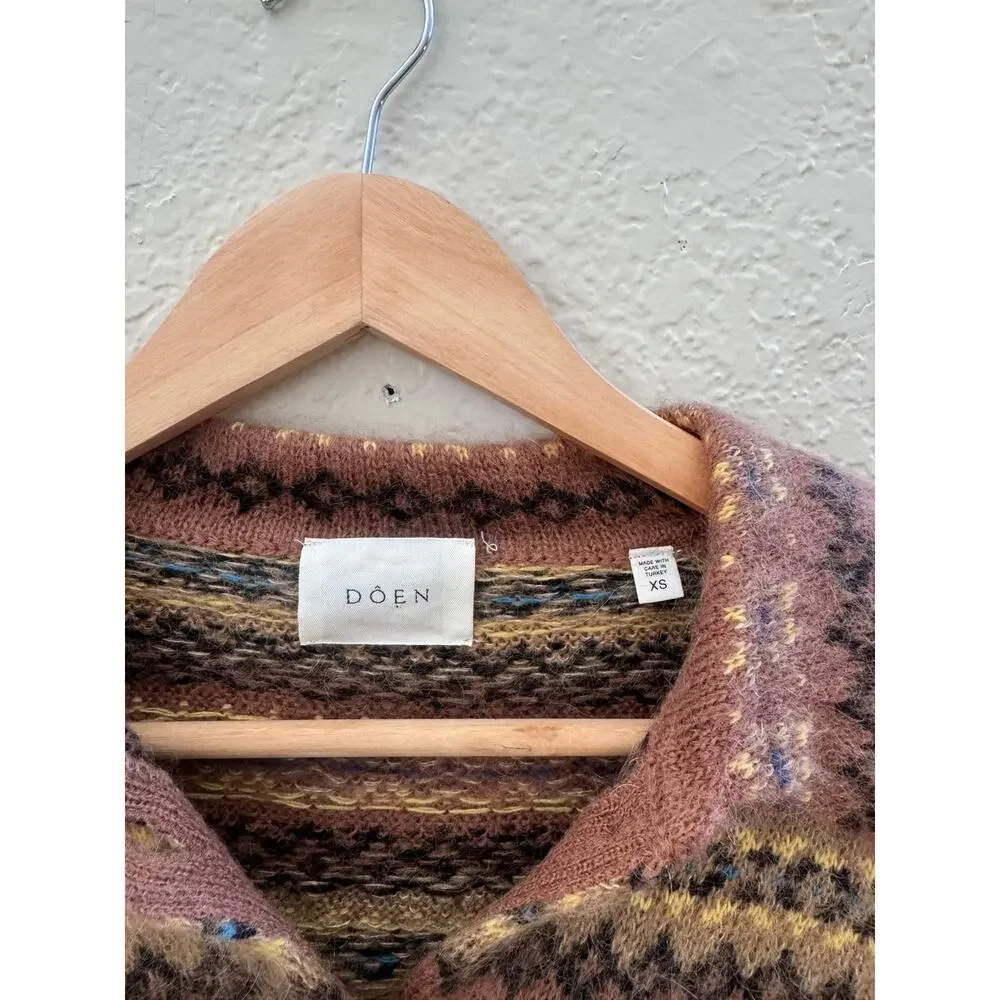 EUC $398 Dôen Natia Fairisle Cardigan Sweater - Picture 7 of 9